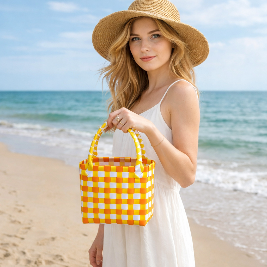 Vibrant Hand-Woven African Folk Tote: The Ultimate Eco-Friendly Multi-Purpose Market Bag 🌍👜