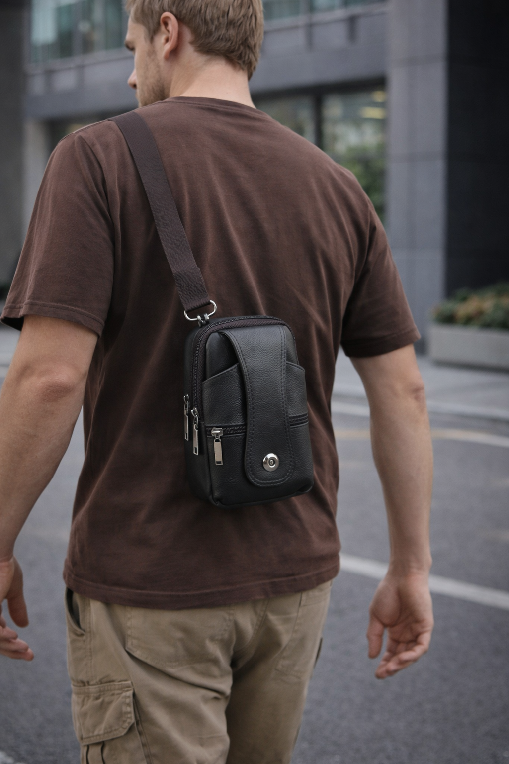 Men's Premium Leather Belt Waist Bag | Versatile Crossbody Shoulder Phone Pouch – Stylish Multi-Purpose Daily Carry Phone Holster ✨👔