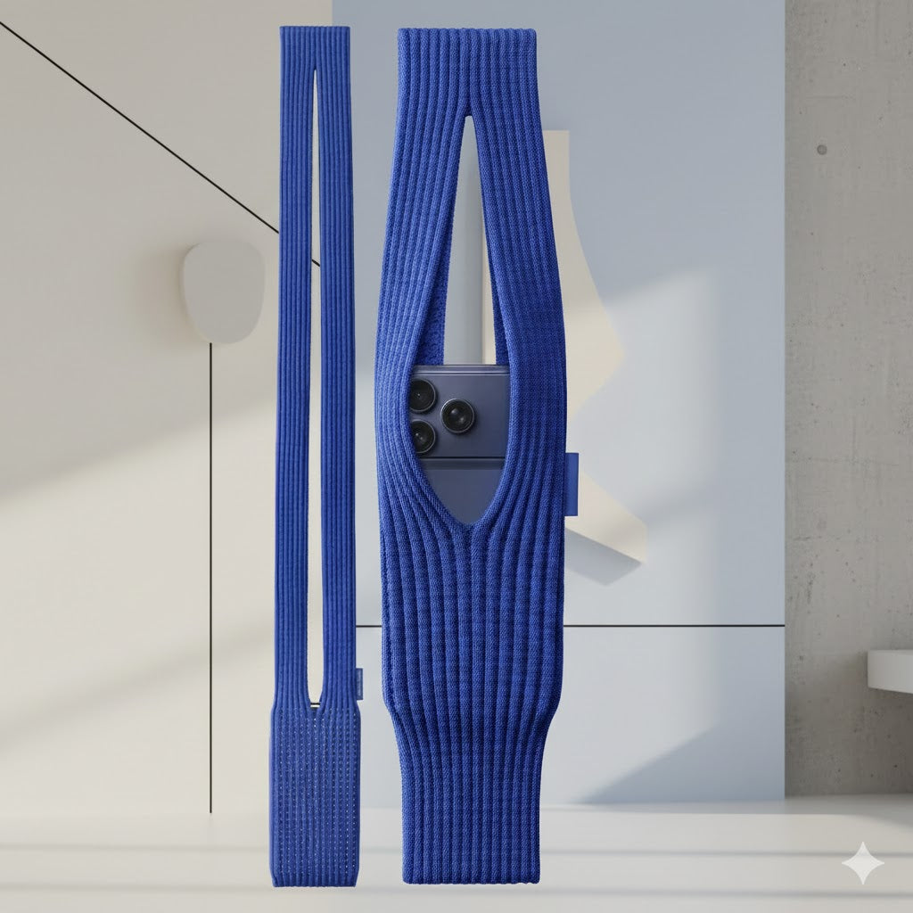 Minimalist Knitted Phone Bag – Unisex Soft Yarn Underarm Bag | Niche Crochet Shoulder Pouch for iPhone & Essentials