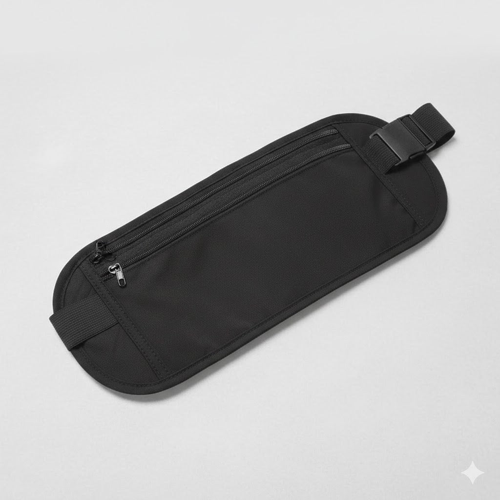 Anti-Theft Slim Money Belt – Hidden Travel Waist Pack, Secure Invisible Passport Holder & Sports Fanny Pack for Men and Women 🛡️✈️